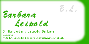 barbara leipold business card